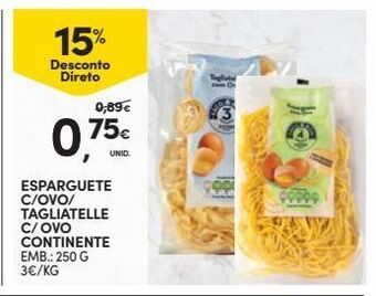 Continente Bom dia Esparguete continente promoção