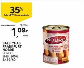 Continente Bom dia Salsicha nobre promoção