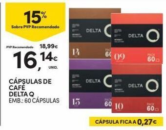 Continente Bom dia Cápsulas de café delta q promoção
