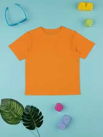 Prénatal T-shirt de manga curta laranja básica infantil - prénatal promoção