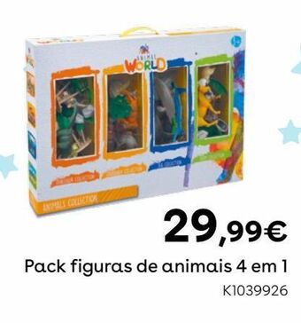 Pack figuras de animais 4 em 1