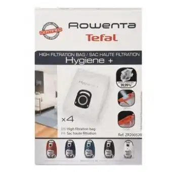Euronics Pack de 4 sacos de aspirador rowenta zr2005 promoção