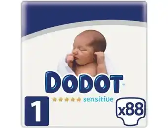Fraldas dodot sensitive (t1 - 2kg a 5kg - 88 unidades - pack 2x44 unidades)