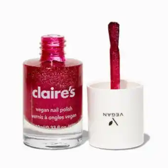 Claire's Vegan glitter nail polish - lovely date promoção