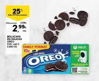 Continente Bolachas Recheadas Oreo 440g promoção