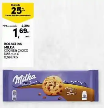 Continente Bolachas Milka 135g promoção