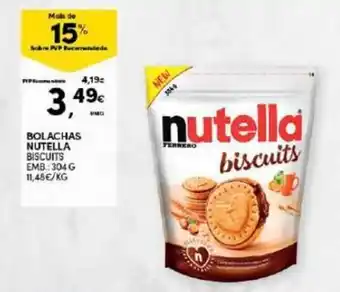 Continente Bolachas Nutella 304g promoção