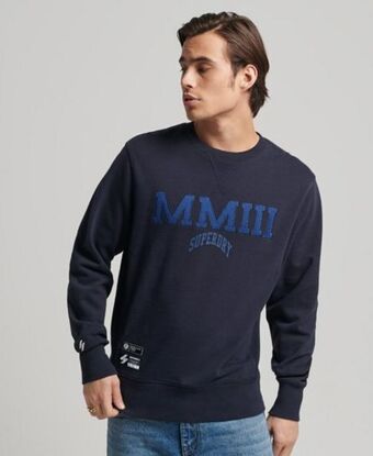 Superdry Varsity arch crew sweatshirt promoção