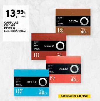 Continente Cápsulas de Cafe Delta Q 40 Cápsulas promoção