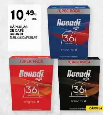 Continente Cápsulas de Café Buondi 36 Cápsulas promoção