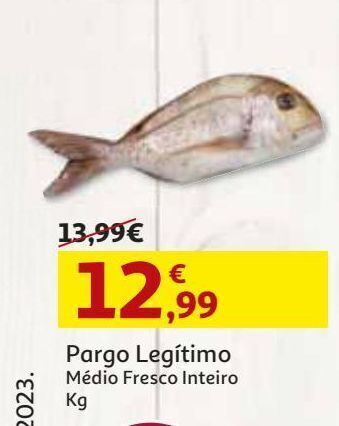Auchan Pargo legitimo medio fresco inteiro kg promoção