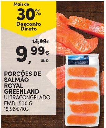 Continente Porções de Salmão Royal Greenland 500g promoção