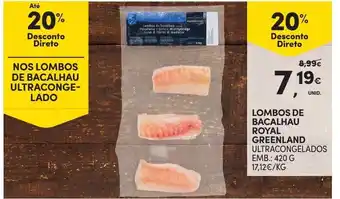 Continente Lombos De Bacalhau Royal Greenland 420g promoção