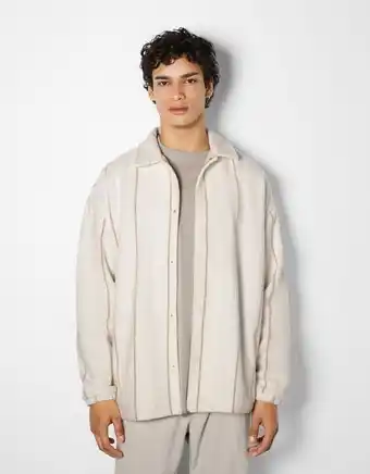 Bershka Camisa larga às riscas promoção