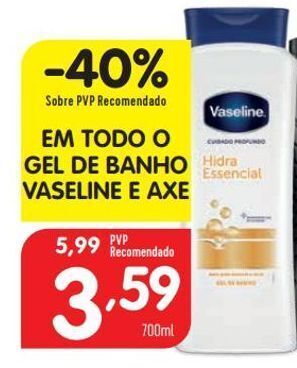 Minipreço Gel de banho vaseline promoção