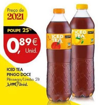 Pingo Doce Iced Tea Pingo Doce 2L promoção