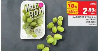 Continente Uva Branca S/ Grainha Vale Bom 500g promoção