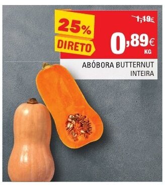 Continente Abóbora Butternut Inteira promoção