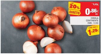 Continente Cebola Continente 1,5Kg promoção