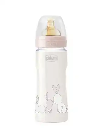 Prénatal Biberão toque original de 330 ml em borracha de fluxo ajustável rosa - chicco promoção