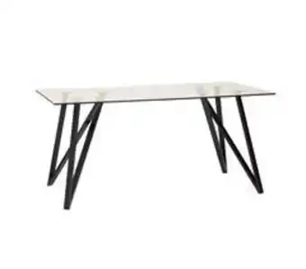 Conforama Mesa de jantar arona com tampo de vidro temperado. promoção