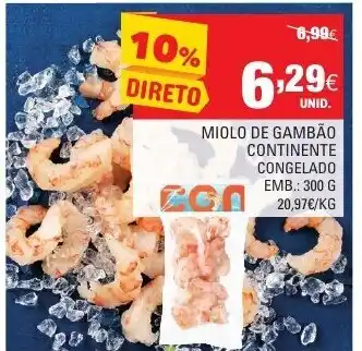 Continente Miolo de Gambão Continente Congelado 300g promoção