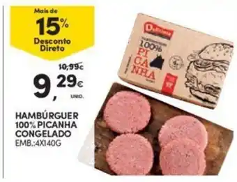 Continente Hambúrguer 100% Picanha Congelado 4x140g promoção