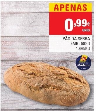Continente Pão da Serra 500g promoção