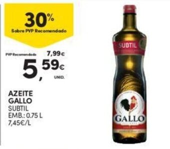 Continente Azeite Gallo 0.75L promoção