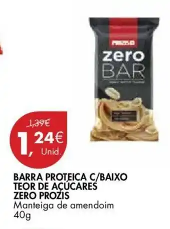 Pingo Doce Barara Proteica c/ baixo Teor de Acúcares Zero Prozis 40g promoção