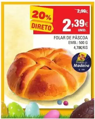 Continente Folar de Páscoa 500g promoção