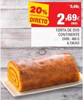Continente Torta de Ovo Continente 400g promoção