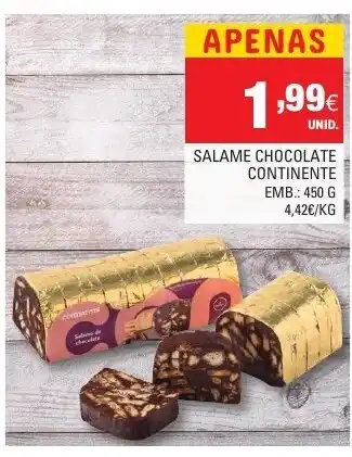 Salame Chocolate Continente 450g
