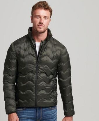 Short quilted light puffer jacket