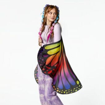 Claire's Rainbow monarch butterfly wings cape promoção