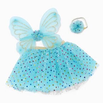 Claire's Claire's club turquoise metaliic rainbow dot dress up set - 3 pack promoção