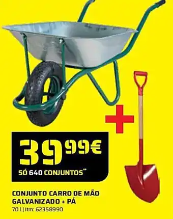Bricomarché Conjunro Carro de mão Galvanizado + Pá promoção
