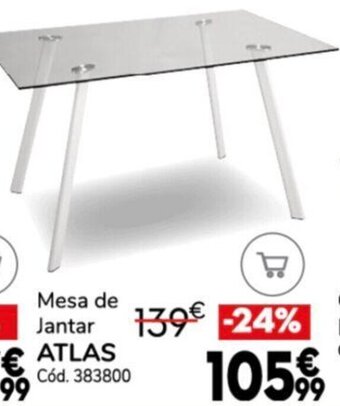 Conforama Mesa de jantar Atlas promoção