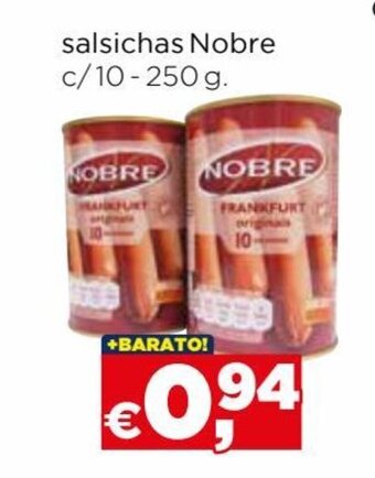 Bolama Salsichas nobre c/10 250g promoção