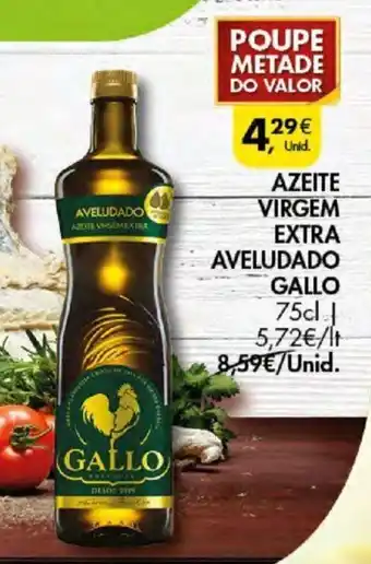 Pingo Doce Azeite Virgem Extra Aveludado Gallo 75cl promoção