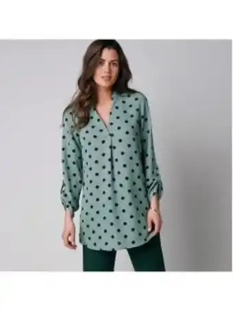 Venca Blusa em crepe com estampado às bolinhas promoção
