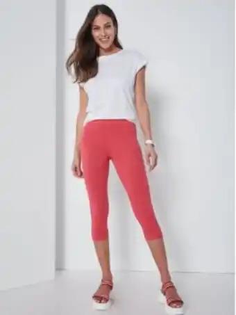 Leggings mulher por baixo do joelho em malha extensível