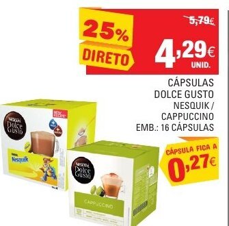 Continente Cápsulas Dolce Gusto 16 Cápsulas promoção