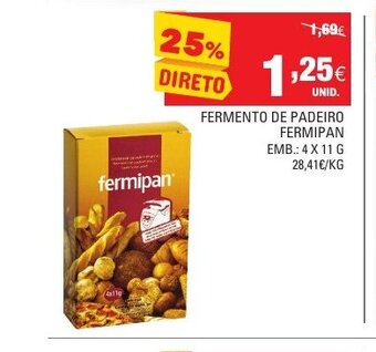 Continente Fermento de Padeiro Fermipan 4x11g promoção