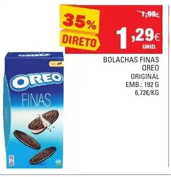 Continente Bolachas Finas Oreo Original 192g promoção