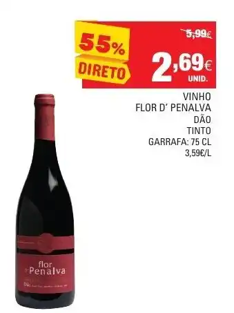 Continente Vinho Flor D' Penalva Dão Tinto 75cl promoção