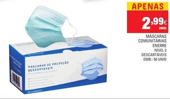Continente Máscaras Comunitarias Enerre promoção