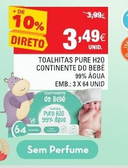 Continente Toalhas Pure H20 Continente do Bebé promoção