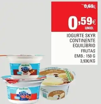 Continente Iogurte Skyr Continente Equilíbrio Frutas 150g promoção