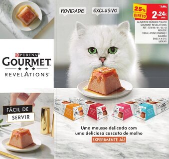 Continente Alimento Húmido P/ Gato Gourmet Revelations 4x57g promoção
